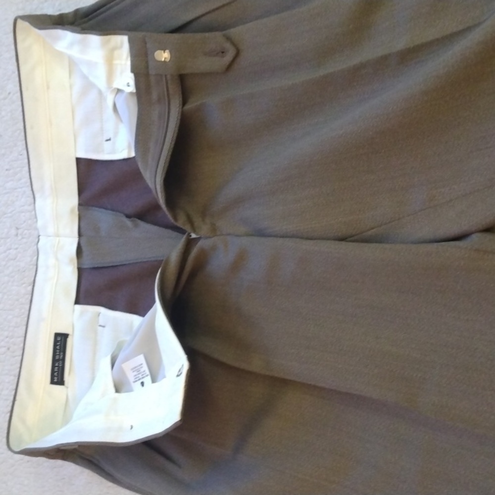 NWT Mark Shale Light Brown Wool Dress Pants  36 - 34 - Picture 7 of 13